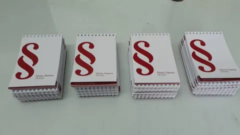 Blocos personalizados impressos